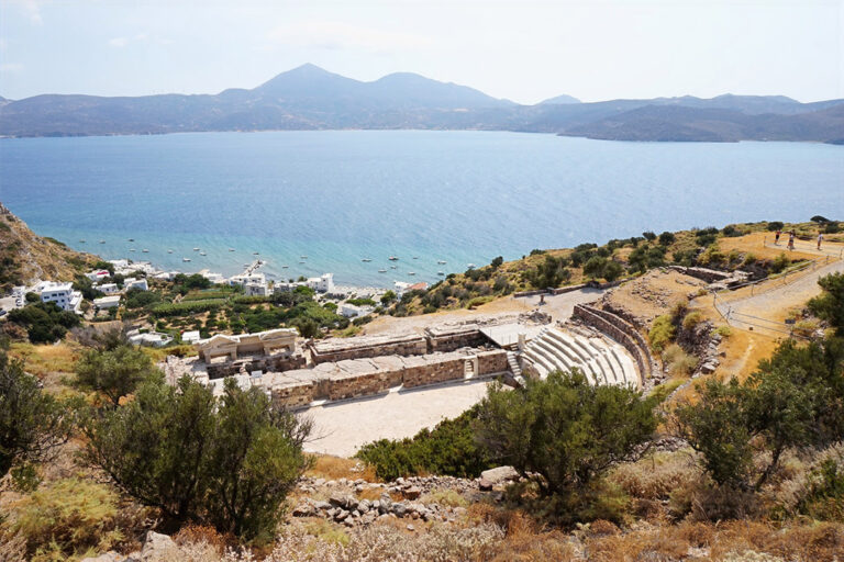 Ancient Roman theater of Milos Island in Greece