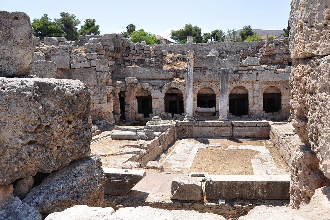 Peirene Fountain in the archaeological site of ancient Corinth