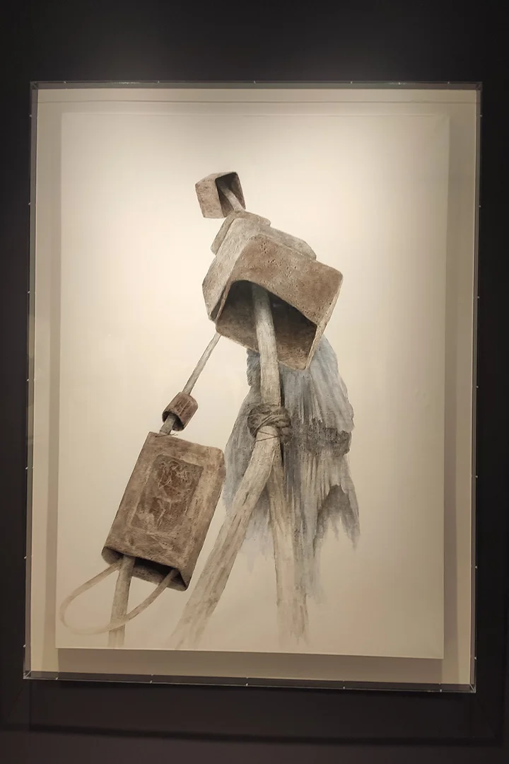 Sotiris Sorogas, The Time of Memory in His Artistic Language exhibition, Scarecrow in Agoriani (1990)