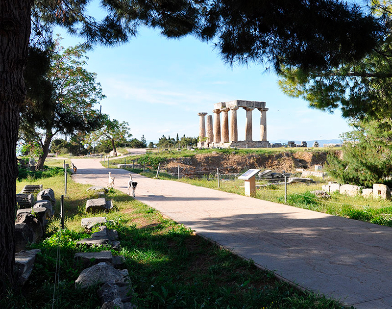Temple of Apollo in ancient Corinth