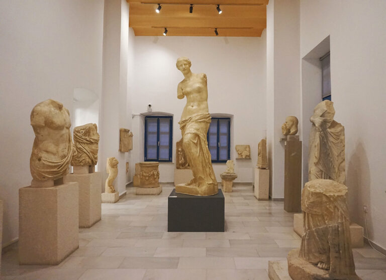 Venus de Milo, replica statue at the Archaeological Museum of Milos Island Greece
